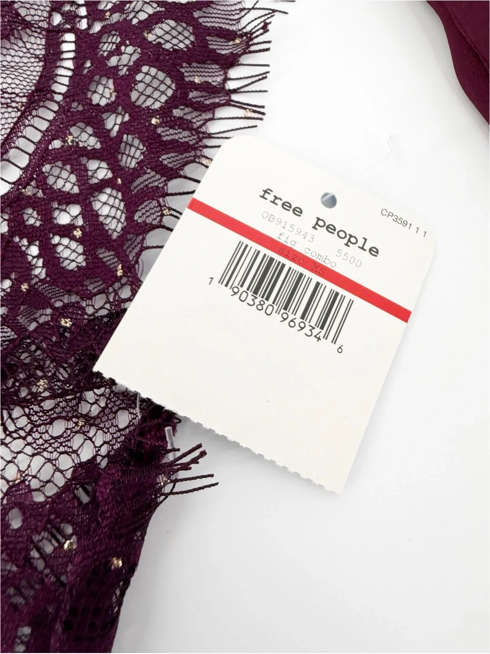 New Free People Showoff Lace Mesh Bodysuit Small in Fig Combo